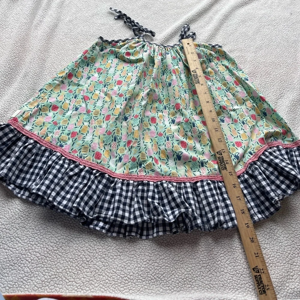 Little Bird pineapple print cotton flowy tie dress
